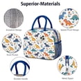 thumbnail image 4 of Womens Colorful Dinosaur and Floral Pattern Lunch Box for Work,Insulated Lunch Bag for Women,Loncheras Para Mujer,Leakproof Adult Lunch Bag for Work,Beach,Travel,Picnic,Camping, 4 of 7