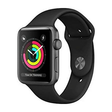 Apple Watch Series 3 (GPS, 42MM) - Space Gray Aluminum Case with Black Sport Band (Used)