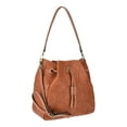 thumbnail image 3 of The Pioneer Woman Faux Leather Tooled Bucket Bag, Cognac, 3 of 5