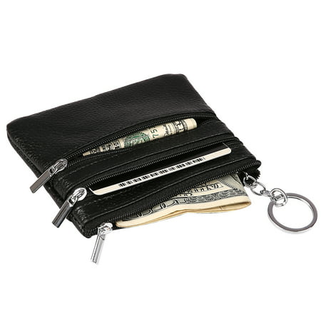 HDE Womens Leather Small Coin Purse Zipper Change Wallet Mini Pouch w ...