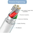 thumbnail image 2 of MAMBASNAKE 7.9" USB-C to USB-A Connector Cable, White, 2 of 11