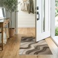 thumbnail image 2 of ODIKA 2'x3' Washable Throw Rug Large Para Contemporary Flowing Ribbon Gradient Print Alfombras for Hallway, Study Room, Non-Slip Low Profile, Flatwoven, 2 of 7