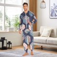 thumbnail image 6 of FORMRS Onesies Pajama for Adults Unisex Hoodie Winter Jumpsuit One Piece Sleepwear, Sizes S-2XL, Dark Cubes, 6 of 7