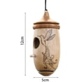 thumbnail image 3 of Hummingbird Nest, Wooden Hummingbird House For Outside Hanging, For Garden Outdoor Home Decoration, 3 of 4