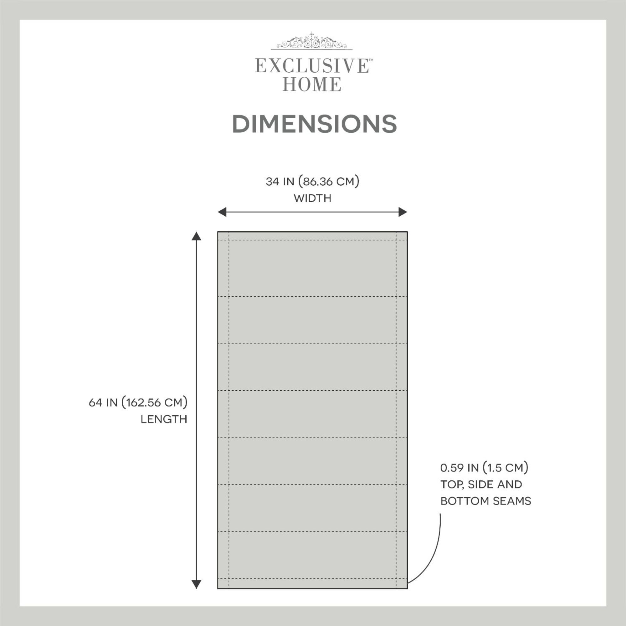Exclusive Home Esme Total Blackout Roman Shade, 34"x64", Dark Grey
