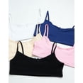 thumbnail image 2 of Sweet & Sassy Girls’ Training Bra – 5 Pack Cotton Stretch Crop Cami Bralette (S-L), 2 of 7