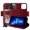 Maroon, variant on navor Universal Car Mount & Detachable Magnetic Wallet Case Compatible with iPhone 13 Pro Max [6.7 inch] [Folio], RFID Protection Kickstand -Rose Gold