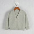 thumbnail image 6 of Dmsael Toddler Girl Cardigan Girls Cardigan Sweater Long Sleeve Uniform Cropped Cardigan Casual Kids Cardigan for Little Girls Grey,140, 6 of 6