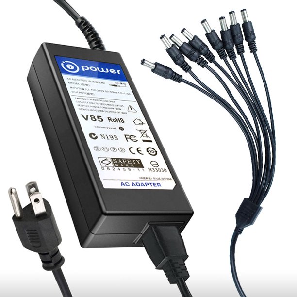 TPower ( TM ) for CCTV Surveillance Power adapter Charger (12V 6A) + 1
