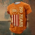 thumbnail image 5 of Men's 250th Anniversary Usa Shirt 250 Anniversary Usa Flag 1776-2026 250th Birthday T-Shirt Crew Neck Casual Stylish America Pullover Streetwear, 5 of 6