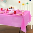 thumbnail image 4 of (4 pack) Rectangular 54" x 108" Neon Pink Plastic Table Covers, 3 Count, by Way To Celebrate, 4 of 8