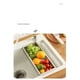 thumbnail image 5 of Advancent Filtro de drenaje de acero inoxidable con orificios de drenaje Fregadero de cocina multiusos Estante escurridor de frutas Estante de Organizadores de utensilios de cocina, 5 of 6