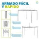 thumbnail image 2 of Carpa Toldo Plegable 3x3 Impermeable Retractil Jardin Onof Blanco, 2 of 6