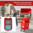 thumbnail image 5 of 21 Quart Mop Bucket with Wringer on Wheels Separate Dirty Clean Water System for Floor Cleaning, 5 of 7