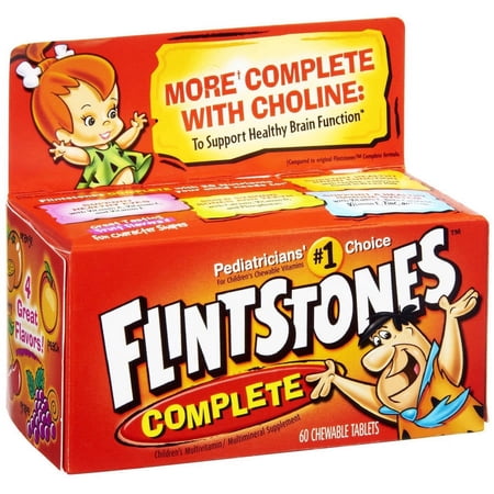Flintstones Complete TastiSmooth Children's Multivitamin Chewables, 60 ct, 3 pack