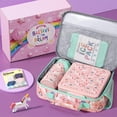 thumbnail image 3 of Bento Lunch Box with 4 Compartments, Insulated lunch Bag, 14oz Stainless Steel Water Bottle, Ice Pack, Utensils Set (Unicorn), 3 of 9