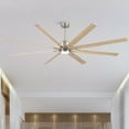 thumbnail image 5 of Wellspeed 84 in. Solid Wood Ceiling Fan, Industrial, Indoor Room/Outdoor, Large Brushed Nickel, with 8 Blades, 5 of 11