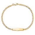 thumbnail image 4 of Auriga 14K Yellow Gold Soft Flat Anchor Link Id Bracelet 7inch for Women, 4 of 6