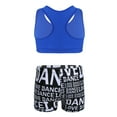thumbnail image 2 of Aislor Girls Gymnastics Dance Crop Tank Top with Shorts Set for Athletic Booty Short Swimming Swimwear, 2 of 7