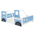 thumbnail image 5 of [Luckynote]Full Size Classic Car-Shaped Platform Bed with Wheels,Blue, 5 of 10