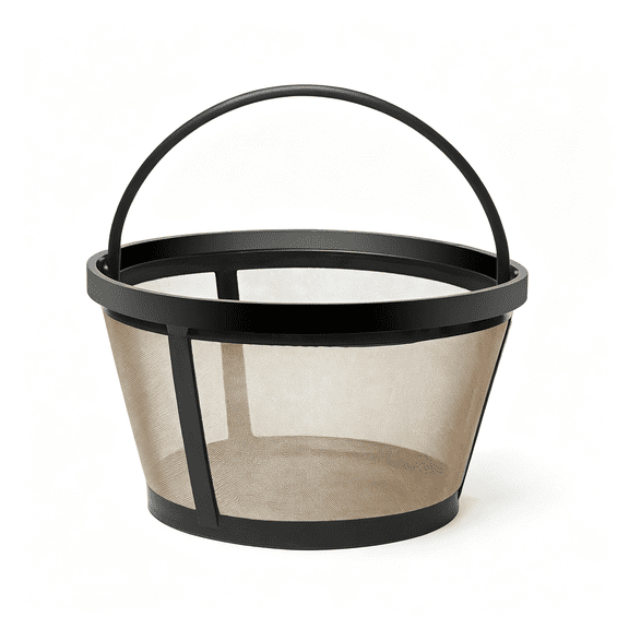 BPPEG 8-12 Cup Reusable Filter Basket with Closed Bottom Fits Mrcoffee Coffee Maker and Brewer-Permanent Filter Replacement for Mr Coffee Gold Basket-Style Filters 1-Pack