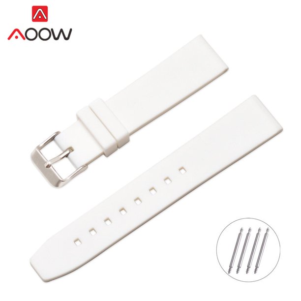 16 Mm 18 20 22 24 26 28 Silicona Suave Deporte Correa De Reloj De Goma Impermeable Reemplazo Pulsera Accesorios