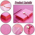 HeartShaped Lock Diary with Key, PU Leather Cover Locking Journal