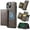 Coffee, variant on for iPhone 13 Detachable Magnetic Wallet Case with RFID Blocking Card Slots, PU Leather Kickstand Cover with Magnetic Clasp, Shockproof Drop Protective Classic Flip Case, Black