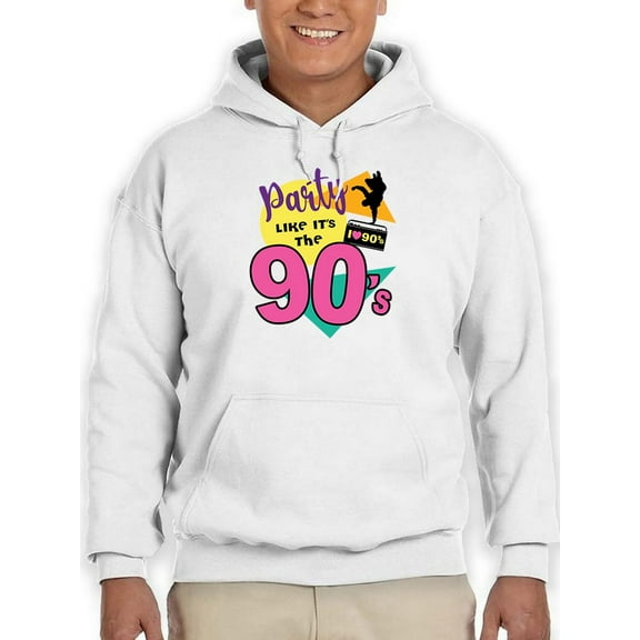 Party Like It's The 90s Hoodie Men -GoatDeals Designs, Male Large