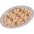 thumbnail image 3 of Soro Essentials- 18" x 12" Stainless Steel Oval Serving Platter 7mm Thickness Set of 2- Heavy Weight Serving Tray Party Food Display Tray Ideal for Serving Appetizer Charcuterie Food Snack Dessert, 3 of 6