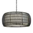 thumbnail image 3 of Everly 6-Light Chandelier in Matte Black with Modern Black Rattan, 3 of 11