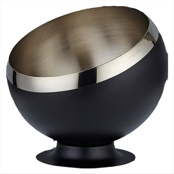 Cuenco de Acero Inoxidable con Boca Oblicua para Salsa, Condimentos, Buffet, Tarro, Recipiente para Ensalada, Cuenco Esférico.