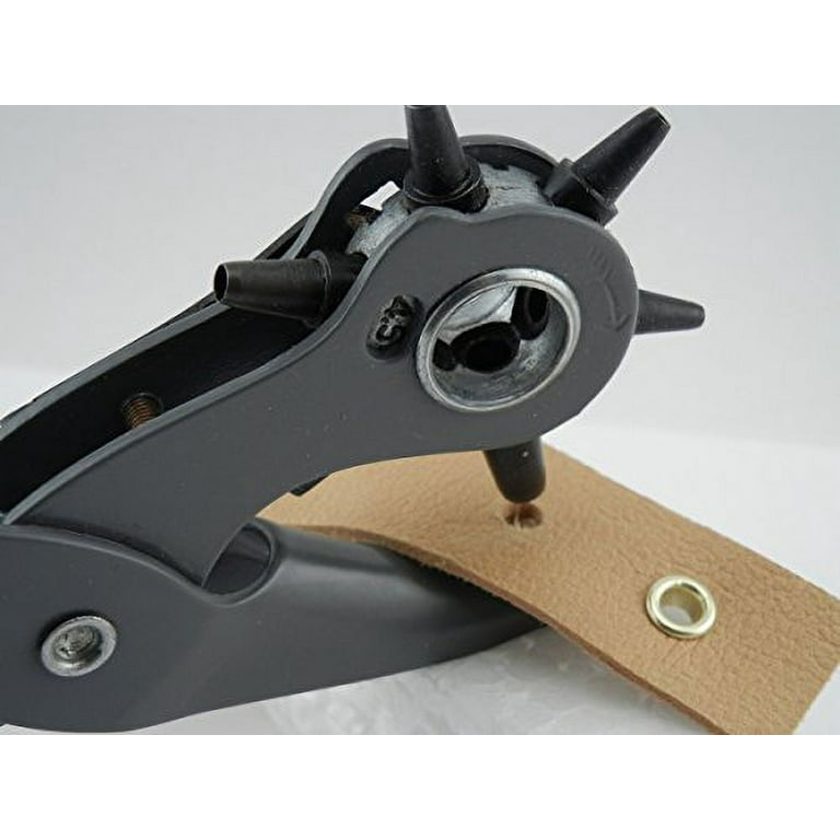 General Tools Leather Hole Punch Tool 6 Multi-Hole Sizes for Leather,  Rubber New