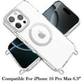 thumbnail image 4 of For iPhone 16 PRO MAX Case Long Matching Lanyard Magnetic Circle +Tempered Glass, 4 of 4