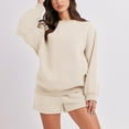 thumbnail image 3 of Patlollav Pntutb Women Sets,Ladies Long Sleeve Tops Sweatshirt Shorts Suit, 3 of 6