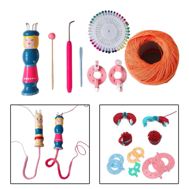 anualides pa tejer, juego pa muñecas hecho a mano, manualides pa muñecas de tejer con hilo, s de tejer pa prin B Macarena Telar de tejer