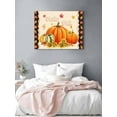 thumbnail image 3 of Autumn Harvest Canvas Print Wall Art Framed Canvas Art Wall Decor Pumpkin Maple Leaf Brown Beige Hello Fall Pictures Painting Morden Artwork for Living Room Bedroom, Ready to Hang - 16"x20", 3 of 6