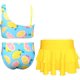 thumbnail image 2 of Gril's Three Piece Swimsuits Floral Printing Ruffles Tie Bathing Traje Impresi贸n Amarilla de lim贸n 6-8 Años Impresi贸n Amarilla de lim贸n 6-8 Años Xishao ropa, 2 of 2