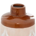 thumbnail image 4 of DecMode 15" Pink Porcelain Vase with Diamond Patterns, 4 of 8