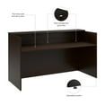 thumbnail image 5 of Arrive 72W x 30D Reception Desk with Shelf in Mocha Cherry - Engineered Wood, 5 of 8