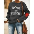 thumbnail image 4 of Aboser I'm Not for Everyone Womens Sweatshirt Plus Size Simple Tops Casual Crewneck Pullover Shirt Trendy Heart Graphic Sweatshirts, 4 of 9