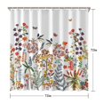 thumbnail image 5 of Waterproof Beautiful Colorful Floral Shower Curtain 72x72 Inch Boho Style Polyester Unique Shower Curtain for Bathroom Hotel Home Decor with 12 Plastic Hooks, 5 of 5