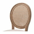 thumbnail image 4 of Baxton Studio Louis Beige and Brown Finished Wood Dining Chair Set with Rattan, 4 of 10