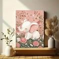 thumbnail image 6 of Qisvanset Cute Elephant in Roses Floral Canvas Wall Art, 40x30cm for Living Room Bathroom, 6 of 8