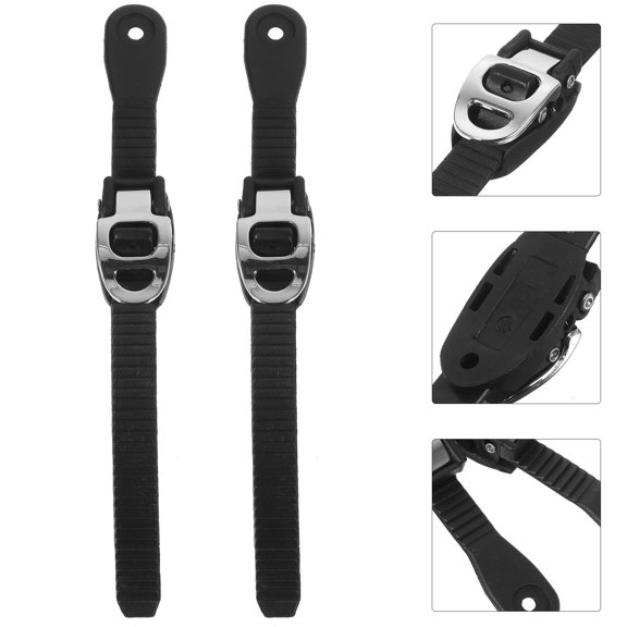 MOKKHNB Professional Roller Skate Buckle Straps, Easy Install, Black, for Skating, 2Sets