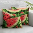 thumbnail image 3 of ONETECH Hello Summer Throw Pillows Covers&nbsp;Cool Sweet Juicy Pieces Watermelon Pattern&nbsp;Watercolor Throw Pillow Cover  Beach Fruits Decor Pillow Case for Sofa, 3 of 5