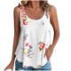 thumbnail image 2 of Puntoco Camisetas básicas sin mangas para mujer Camiseta sin mangas holgada informal de verano con cuello redondo y estampado a la moda para mujer, 2 of 5