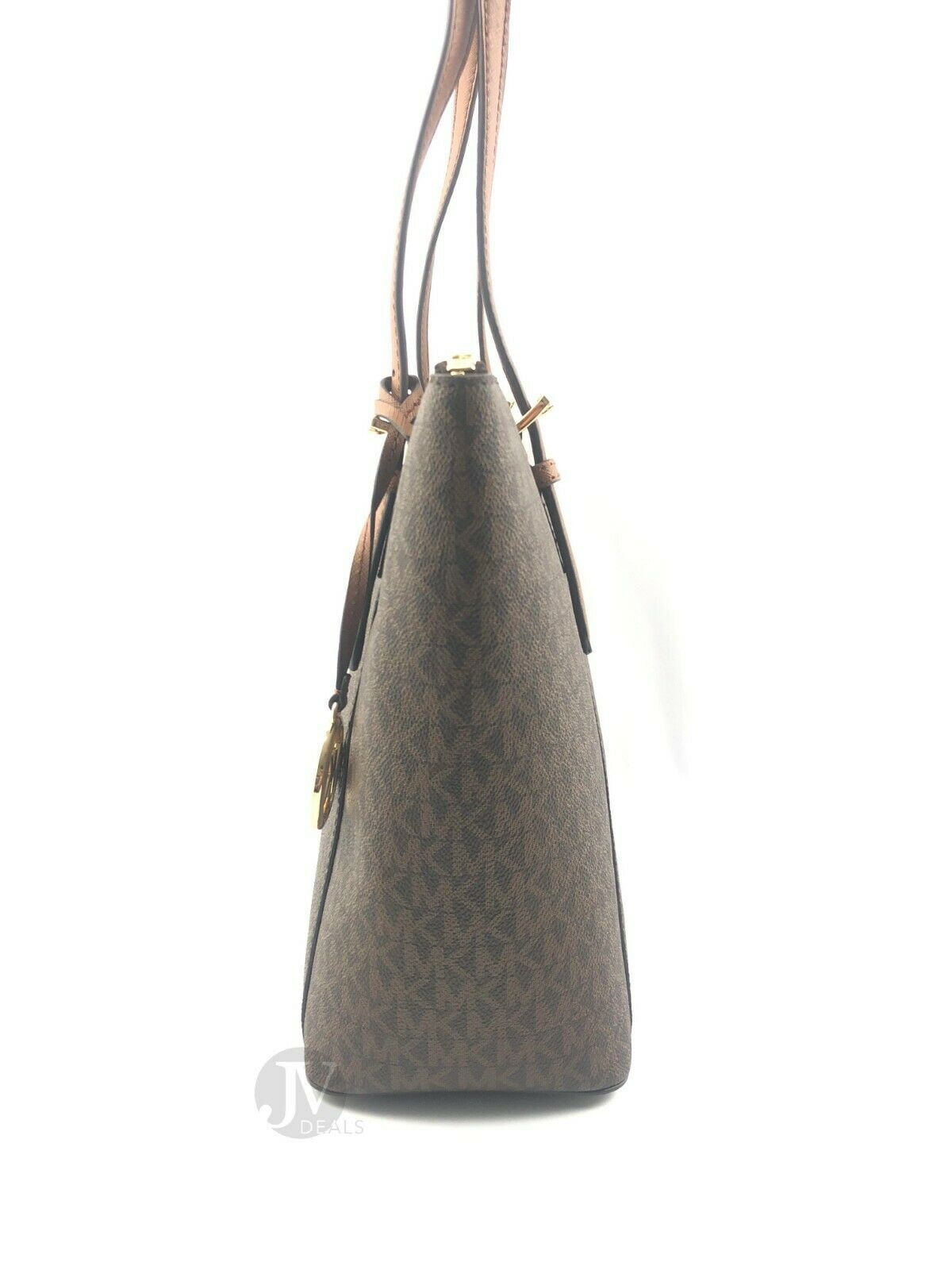 Michael Kors Ciara Leather PVC Large Top Zip Tote Bag Handbag