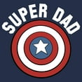 thumbnail image 2 of Men's Marvel Super Dad Captain America Shield Graphic Tee Navy Blue Heather 3X Large, 2 of 4