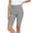Gray, variant on Bermuda Shorts for Women Elastic High Waist Pull On Stretch Jeggings Knee Length Side Slit Short Pants with Multiple Pockets